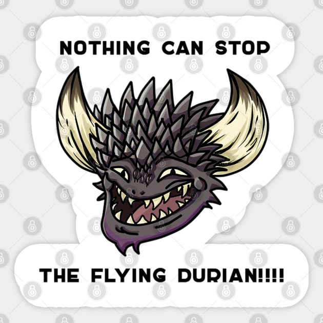 Nergigante Flying Durian Monster Hunter World Sticker by Anime Access